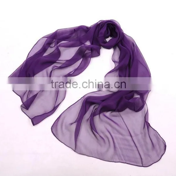 100% Silk Pure Color Long Silk Scarves photo-2