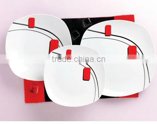 18Pcs High Quality Square Fine Porcelain Dinner Sets for Kitchen Wares photo-4