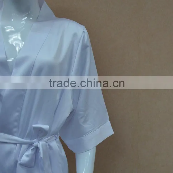 Sexy Fancy White Matte Stretch Satin Nightgown/pajamas photo-3
