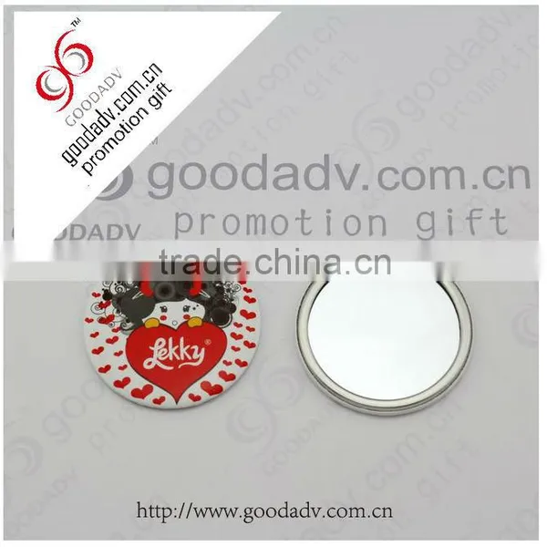 Advertising Oem Logo Printed Beautiful Compact Tin Mirrors photo-3