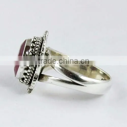 Power Love !! Ruby 925 Sterling Silver Ring, Indian Silver Jewelry, Wholesale Silver Jewellery photo-4