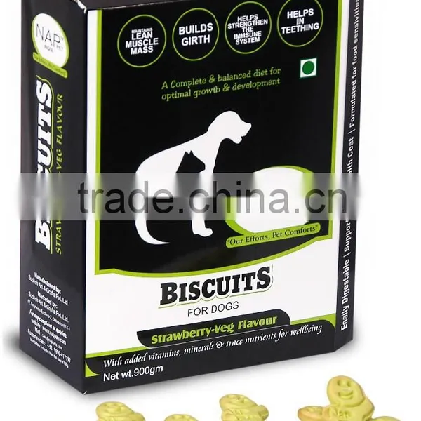 Natural Veg Strawberry Dog Biscuits Bulk Puppy Cookies Dog Chicken Biscuits