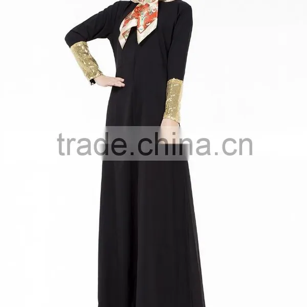 2016 New Fashion Turkish Islamic Clothing Wholesale Muslim Dress Abaya Most Popular photo-2