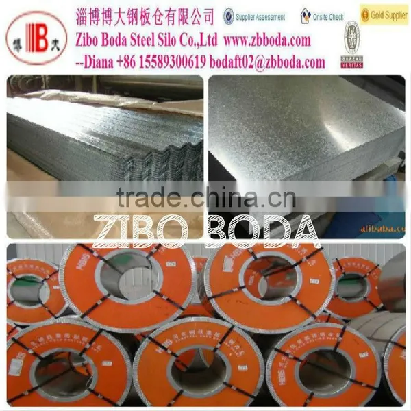 Galvanized Corrugated Steel Sheet / Galvanized Steel Coils / Galvanized Corrugated Sheets for Steel Structure