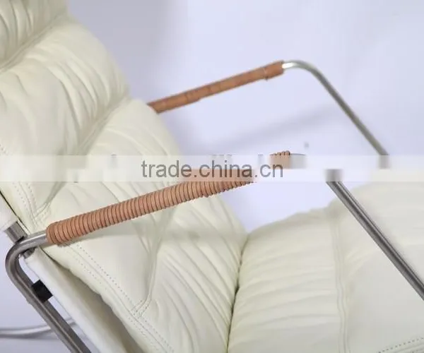 Wholesale Floor Lounge Chair FK87 Lounge Chair Grasshopper White Leather photo-6