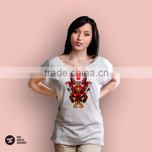 2016 Custom Female Printed Design Women Tee T-shirt Print Logo DTG OEM Service Screenprint Transfer photo-2