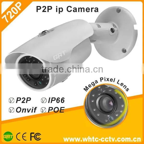 Wholesale Cmos hd 720p IR Bullet Cctv ip Camera With P2p photo-2