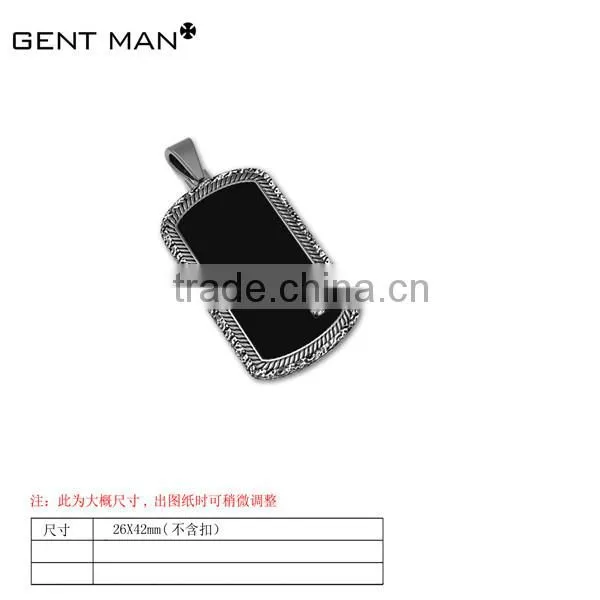 Tribal Tag Stainless Steel Pendant Necklace 42*33*3.5 photo-2