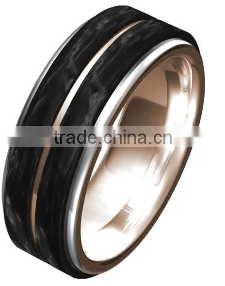 Factory Direct Wholesale Jewelry Ring Carbon Fiber Ring Tungsten Carbide Ring Men photo-6