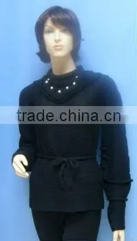 2011-LS129 LADIES LONG SLEEVE MOCK NECK PULLOVER SWEATER