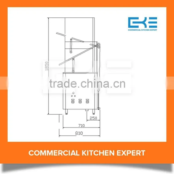 2016 Hood Type 120 Baskets Each Hour Widely Used Commercial Dishwasher photo-3