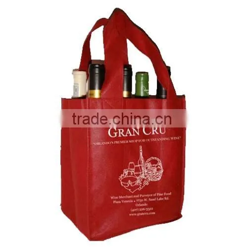 China Factory Cheap Color Printed 2 Bottle Wine Bag photo-5