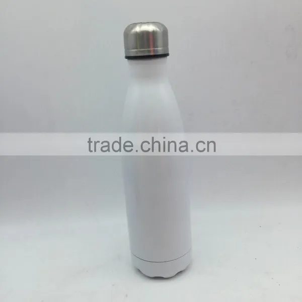 500ml White Stainless Steel Bottle/painting Insulated Bottle/ White Vacuum Water Drinking Bottle photo-2