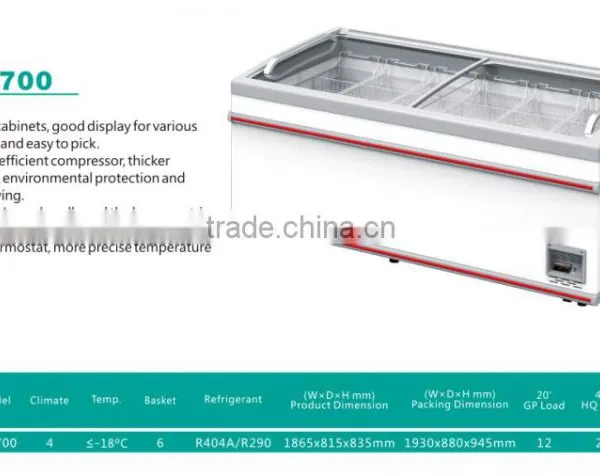 Glass Door Showcase Freezer for Supermarket&shops Use photo-6