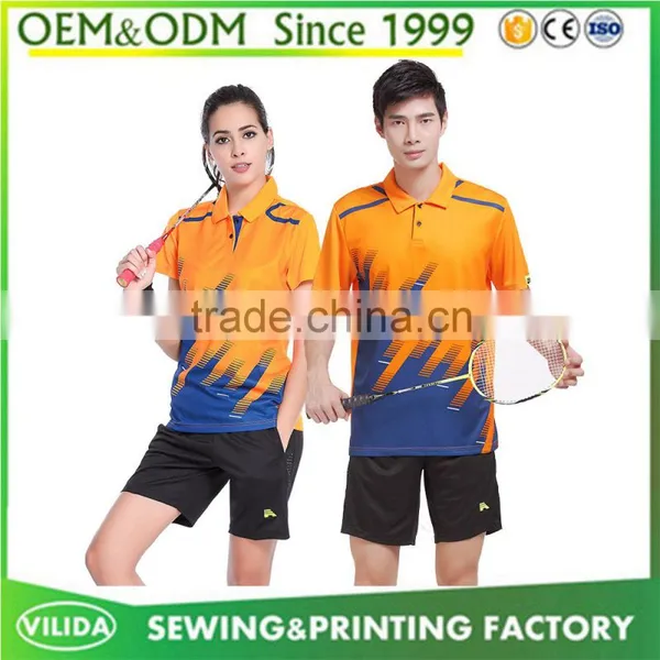 Wholesale Cheap Sublimation Badminton Sport Wear Quick Dry Badminton Jersey photo-2