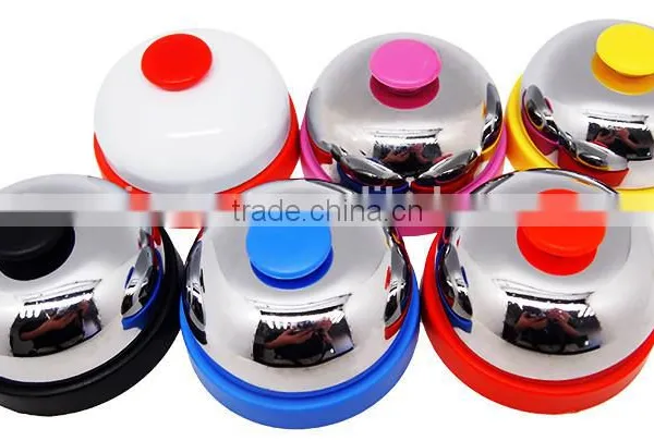 Table Call Bell in Silver Plated Cover With Colorful Painted Plastic Base photo-6