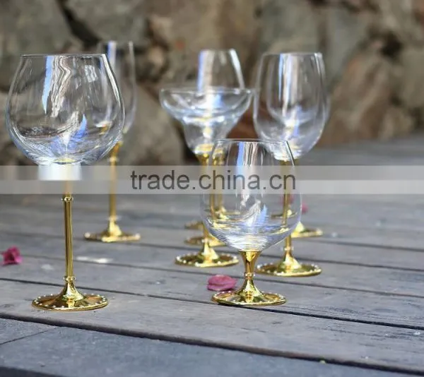 Custom Wine Glass Glitter Gold Vodka Glasses Drinking Spirit Glass Crystal Juice Glassware photo-5