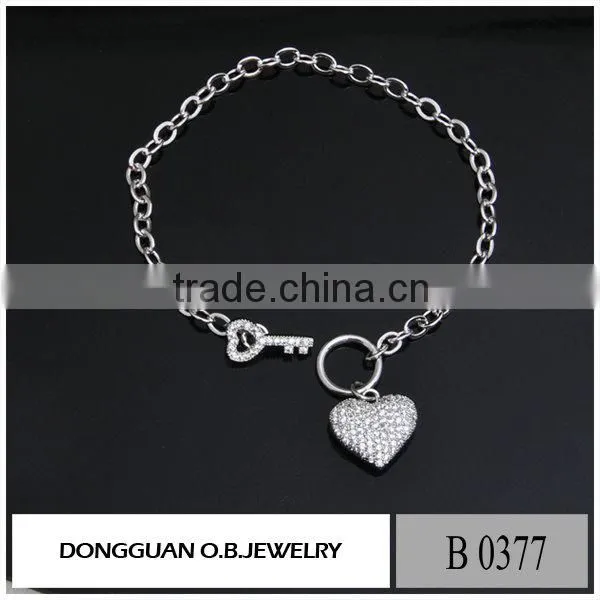Zircon Stone Silver Bracelet Jewelry New Arrival Wholesale Bling Jewelry photo-5