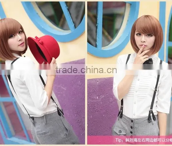 How Shine Hair Wig Hair Bobo Short Curly Bob Wigs Shave 10 Inch Wigs photo-5