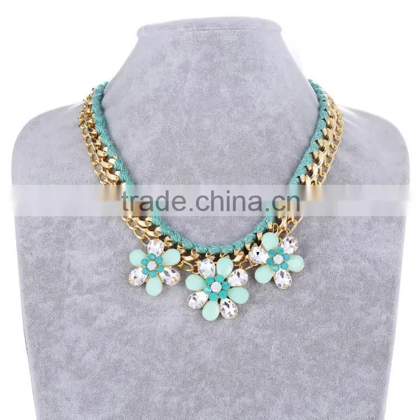 Summer Hot Selling Flower Necklace Girls Alloy Fashion Necklace