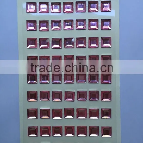 Glitter Self Adhensive Diamant Crystal Rhinestone Sticker Sheets photo-5