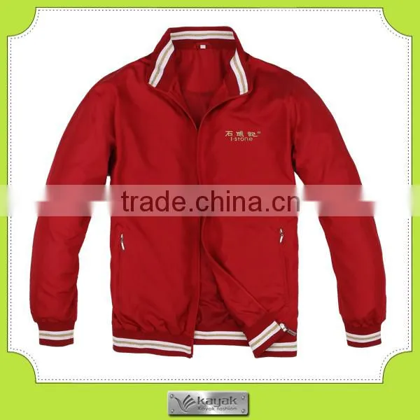 Cusmtom Royal Blue Men Fleece Lining Polyester Windproof Jacket photo-4