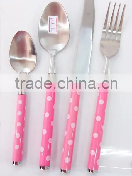 Colorful Plastic Handle Stainless Steel Cutlery Set photo-2