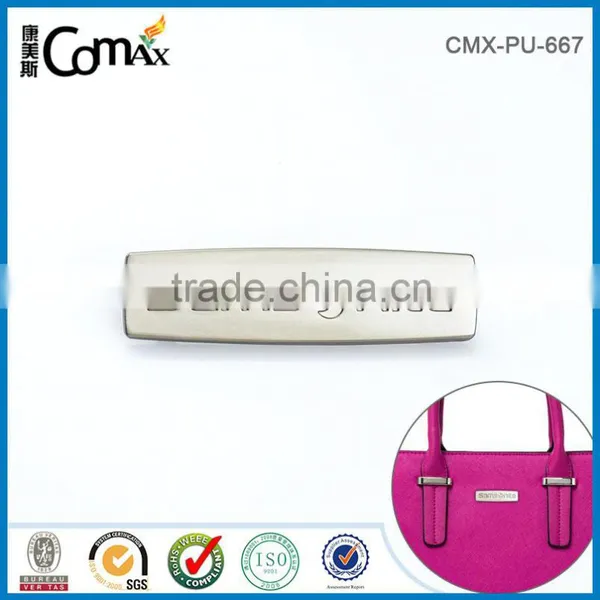 Shiny Nicklel Custom Metal Handbag Name Plate photo-2