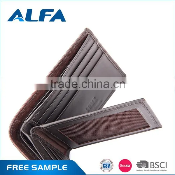 Alfa 2016 Hot Selling Newly Custom Best Branded Mens Credit Card Genuine Leather Wallet photo-5