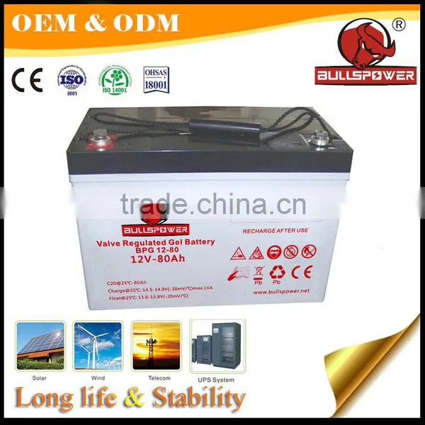 Mobile Base Signal System Solar Gel Sealed Lead Acid Ups Battery 12v 65ah photo-2
