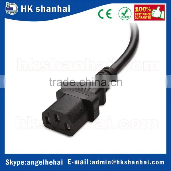 High Quality 6ft USA Standard AC Black Heavy Duty Computer Power Cable Computer Monitor Power Cord(NEMA 5-15P Plug to IEC C13) photo-3