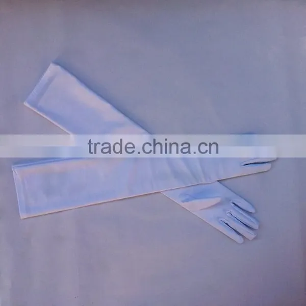 White Black Red Finger Design Spandex Cheap Long Evening Gloves for Women photo-5