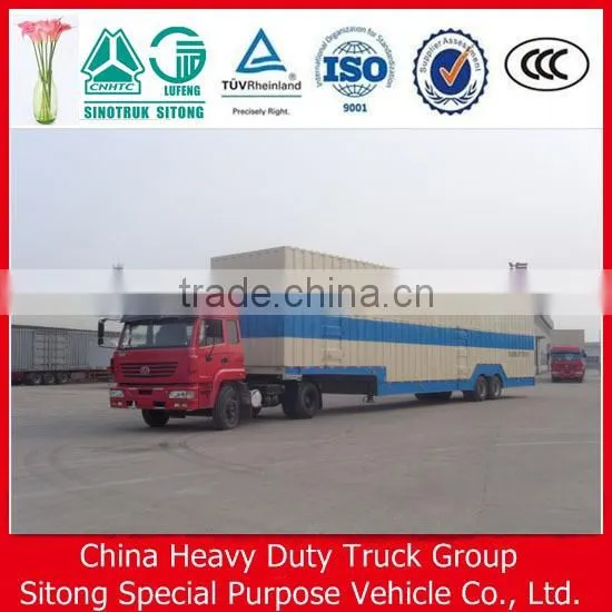 15-60T 3 Axles Vehicle Carrier Car Transport Semi Trailer Car Transport Truck Trailer photo-2