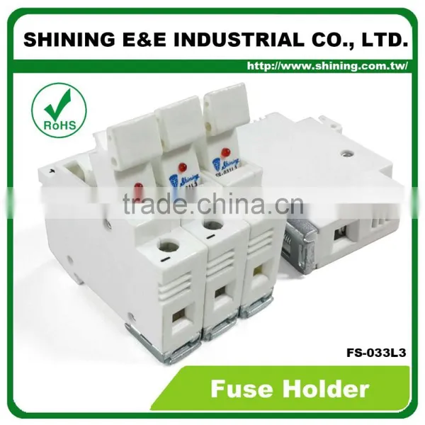 FS-033L3 UL Approved 600V 32A 3 Pole 10x38 Porcelain Fuse Carrier photo-6