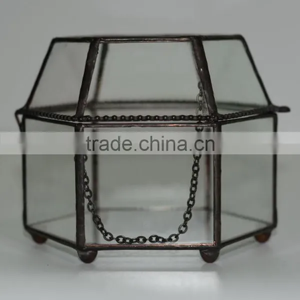 Indoor Decoration Clear Glass Plant Terrarium Hanging Terrarium Geometric photo-3