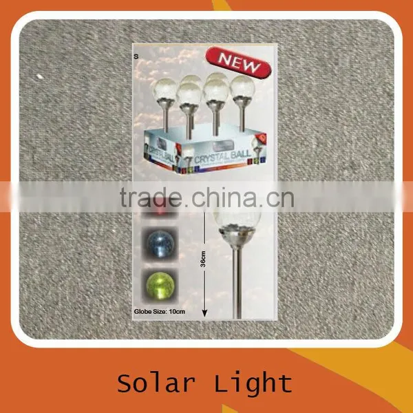 Small Stainless Steel Colour Changing Solar Crackle Globle Glass Ball Lawn Light Yard Path Light Solar Lamp Solar LED Light photo-2