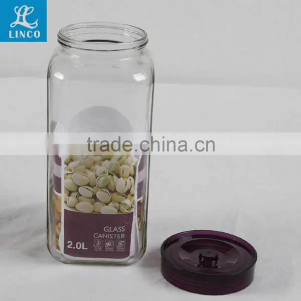 2000ML Large Capacity Transparent Glass Storage Bottle And Jar photo-2