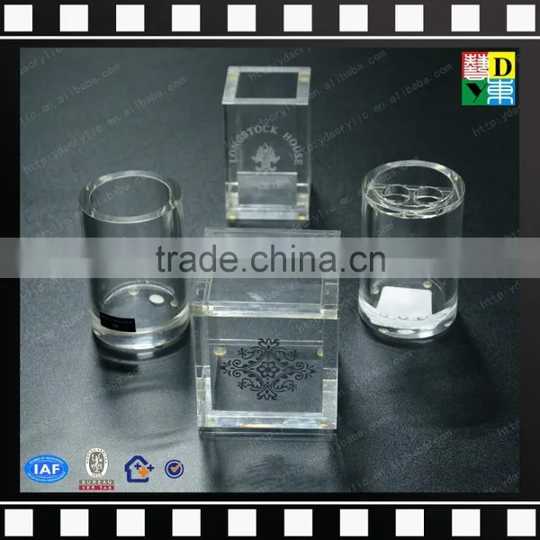 Wholesale Acrylic Square Bathroom Accessories Custom Design PMMA Bathroom Accessory Sets From Shenzhen Yidong photo-4
