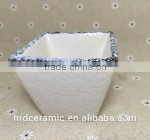 China Manufacturer Stocked White Porcelain Square Ceramic Dish photo-5