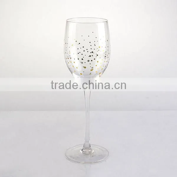 High Quality Wine Glass Set With Gold Decal photo-6