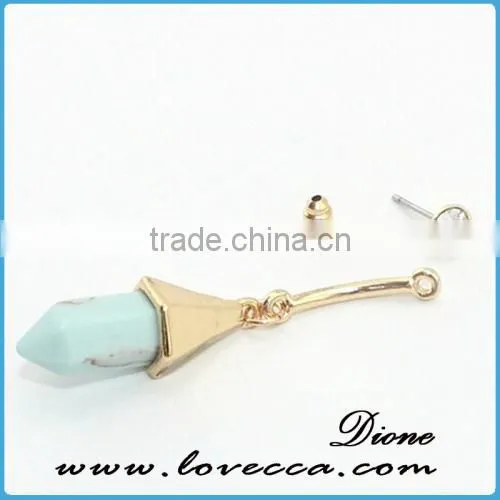 Vintage Earring Stud Irregular Turquoise Earrings for Woman Fashion photo-4