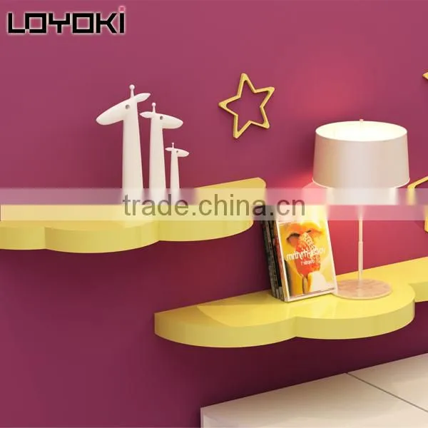Lovely Design Cloud Shape Floating Shelves Small Adjustable Wall Mounted Shelving for Home Decor photo-3