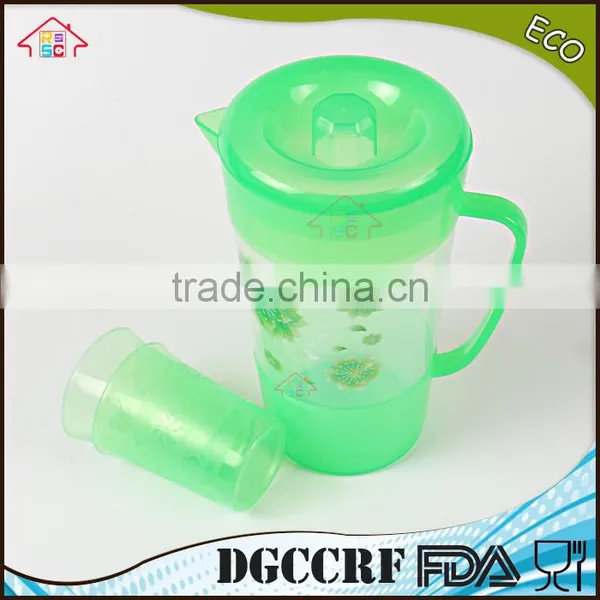 NBRSC Reusable PP Plastic Water Cup Teapot Set With Printing Set of 3 photo-3