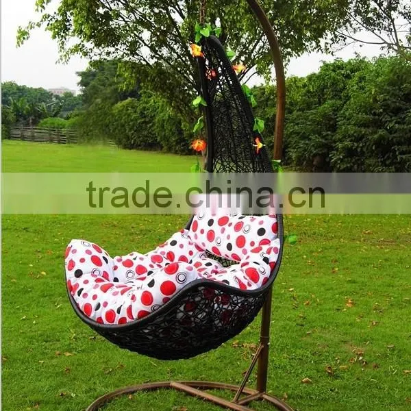 Garden Outdoor Furniture Rattan Hanging Hammock Wicker Swing Chair photo-2