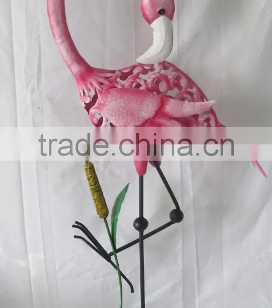 Metal Pink Flamingo Garden Ornaments Home Decoration Handmade Craft From Waste Material photo-4