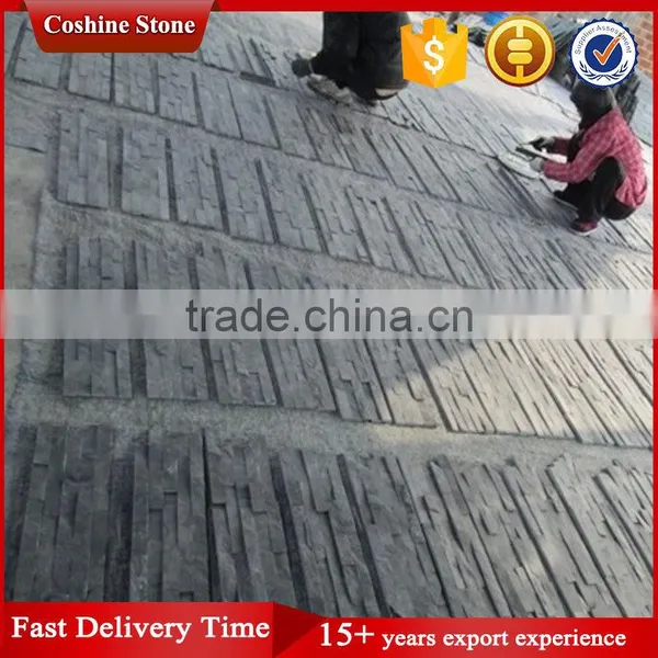Ledge/Loose Stone Feature Wall, Black Slate Culture Stone Wall Panel photo-3