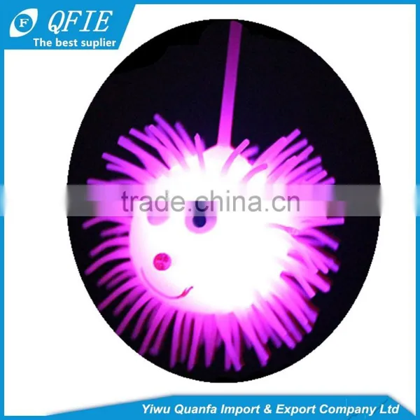 Promotion Cute 2 Inches Hedgehog TPR Light up Stress Puffer Ball Toy for Capsule photo-4