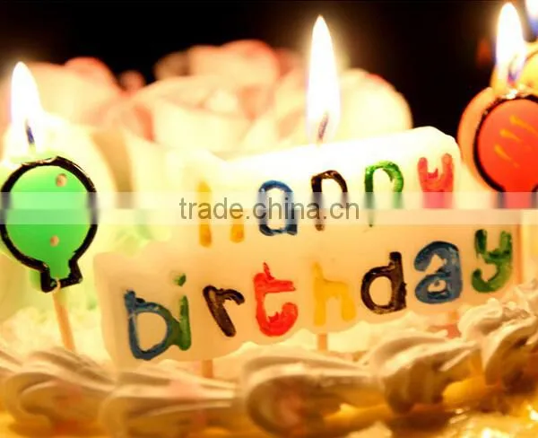 Colourful Character and Balloon Happy Birthday Candle photo-2