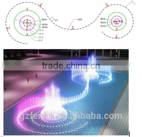 Stainless Steel Outdoor Colorful Running Music Water Speaker Fountain photo-4