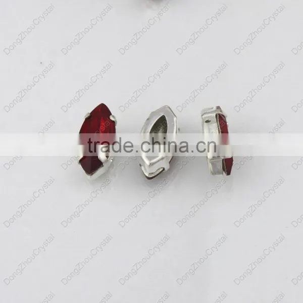 DZ-3017 Fashion Point Back Light Siam Horse Eye Crystal Beads for Dress From China Supplier photo-3